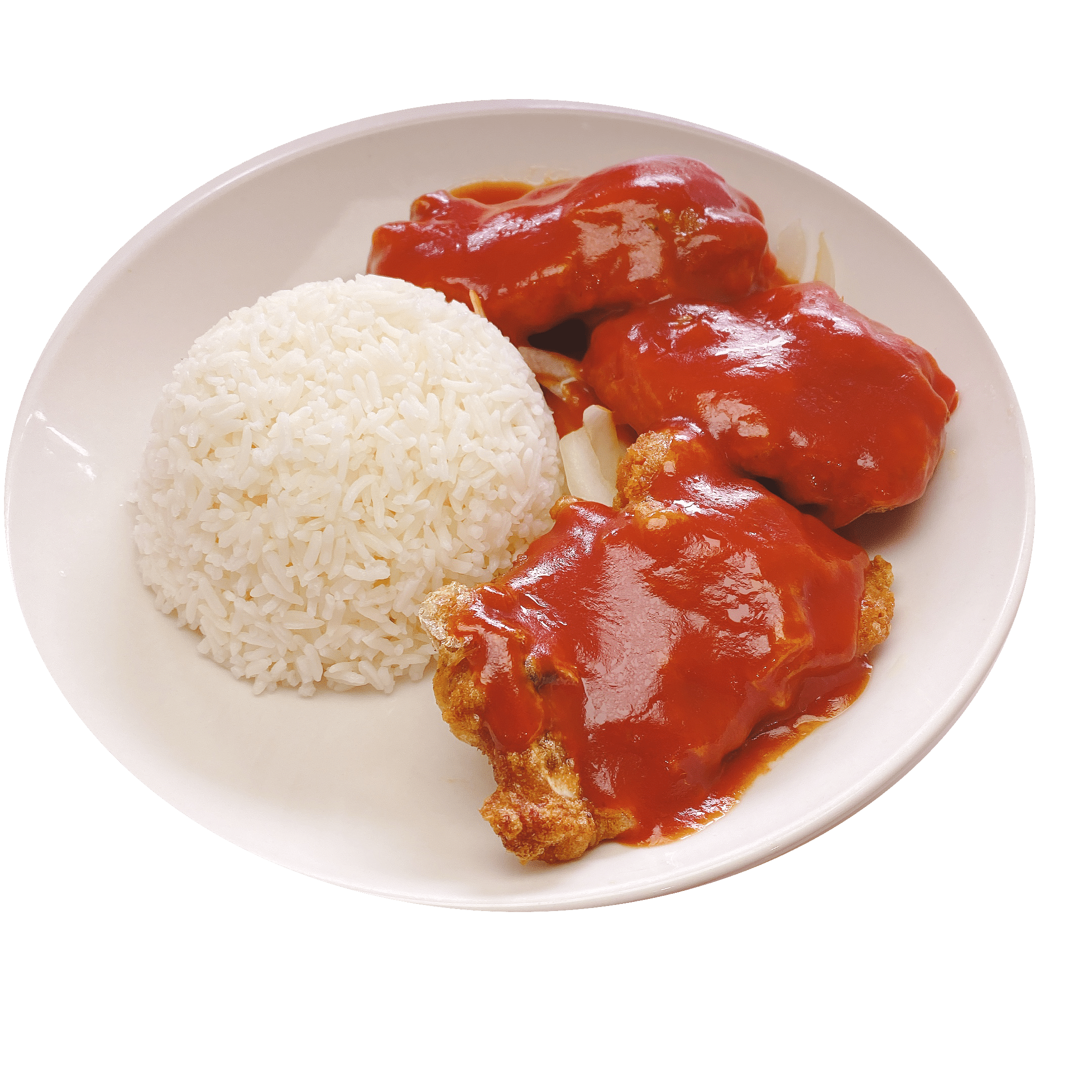 Pork Cutlets and Tomato Sauce Rice Bowl