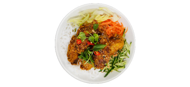 Crispy Fried Chicken Bún Individual Salad Bowl