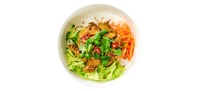 Lemongrass Chilli Chicken Bún Individual Salad Bowl