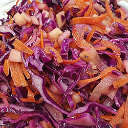 Red Cabbage, Apple And Caraway Coleslaw