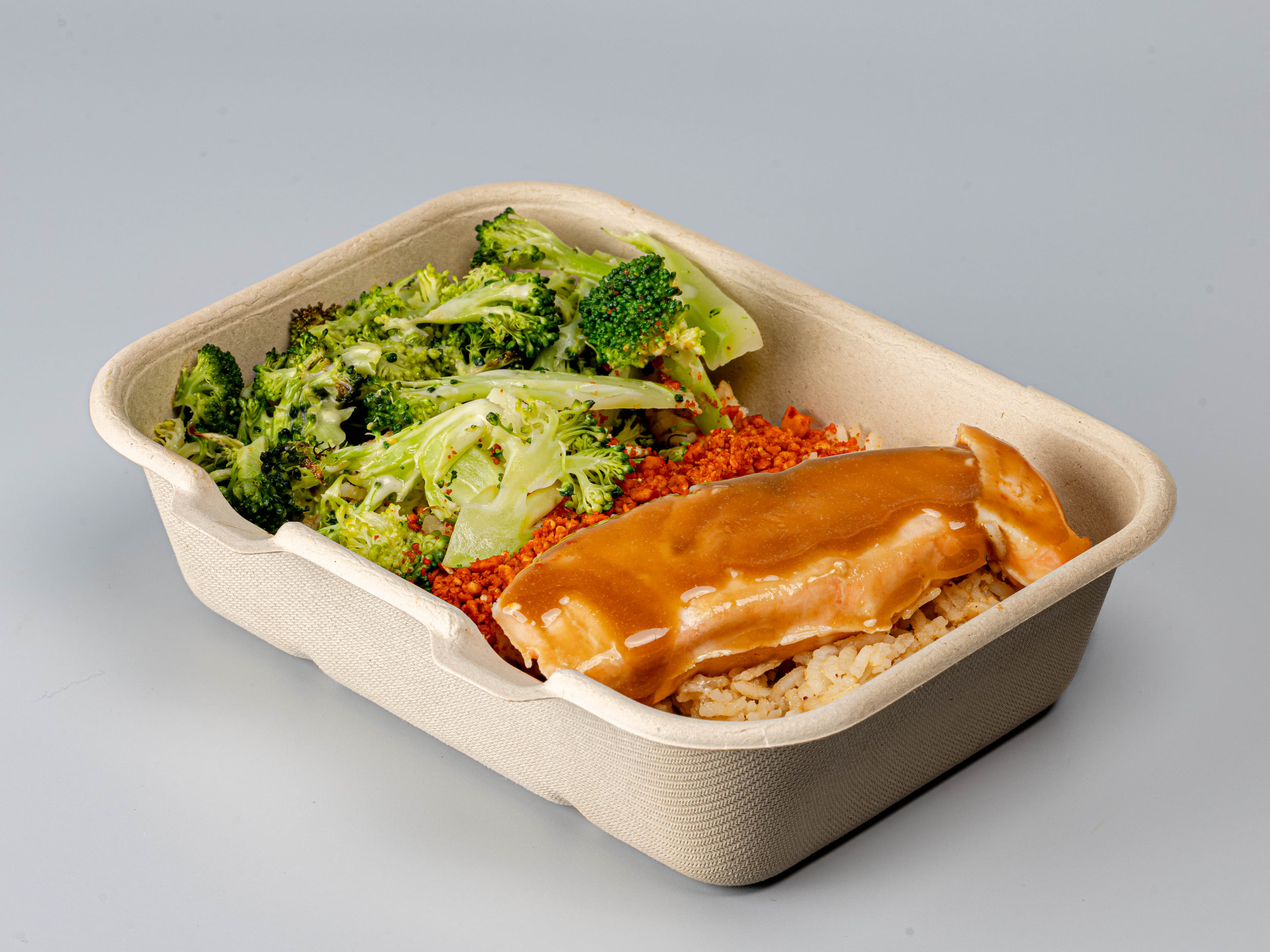 Tahini Glazed Salmon Protein Plate