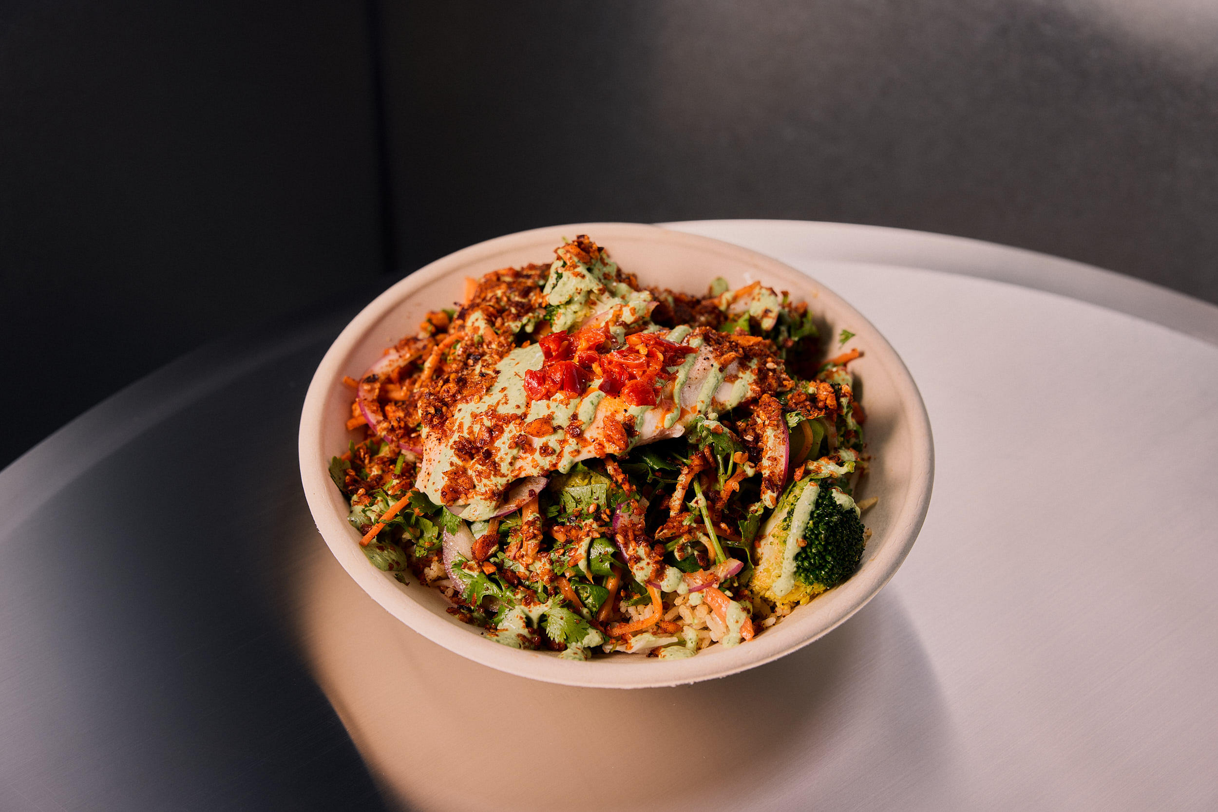 Tahini Salmon Bowl