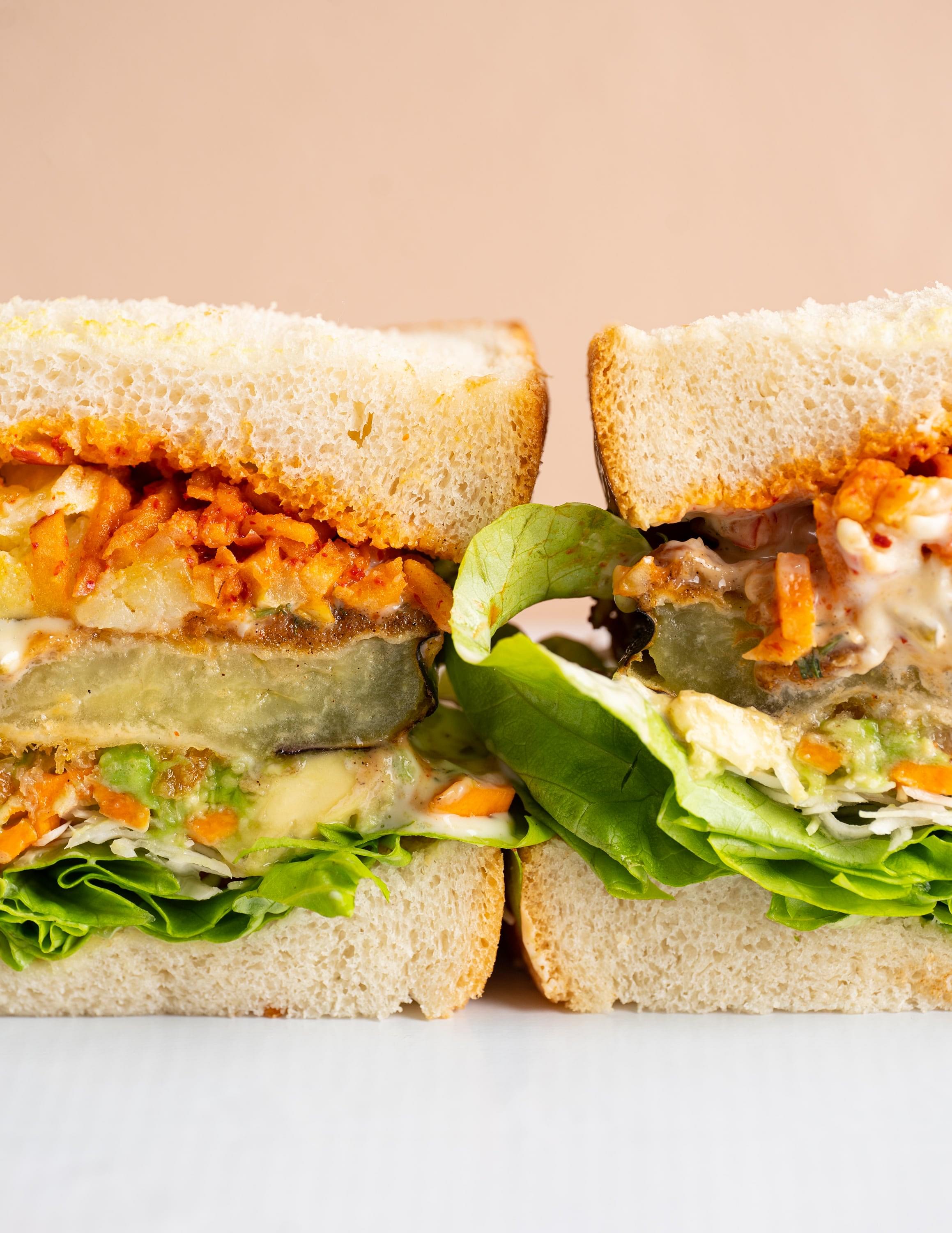 Vegetarian Eggplant Katsu Sando