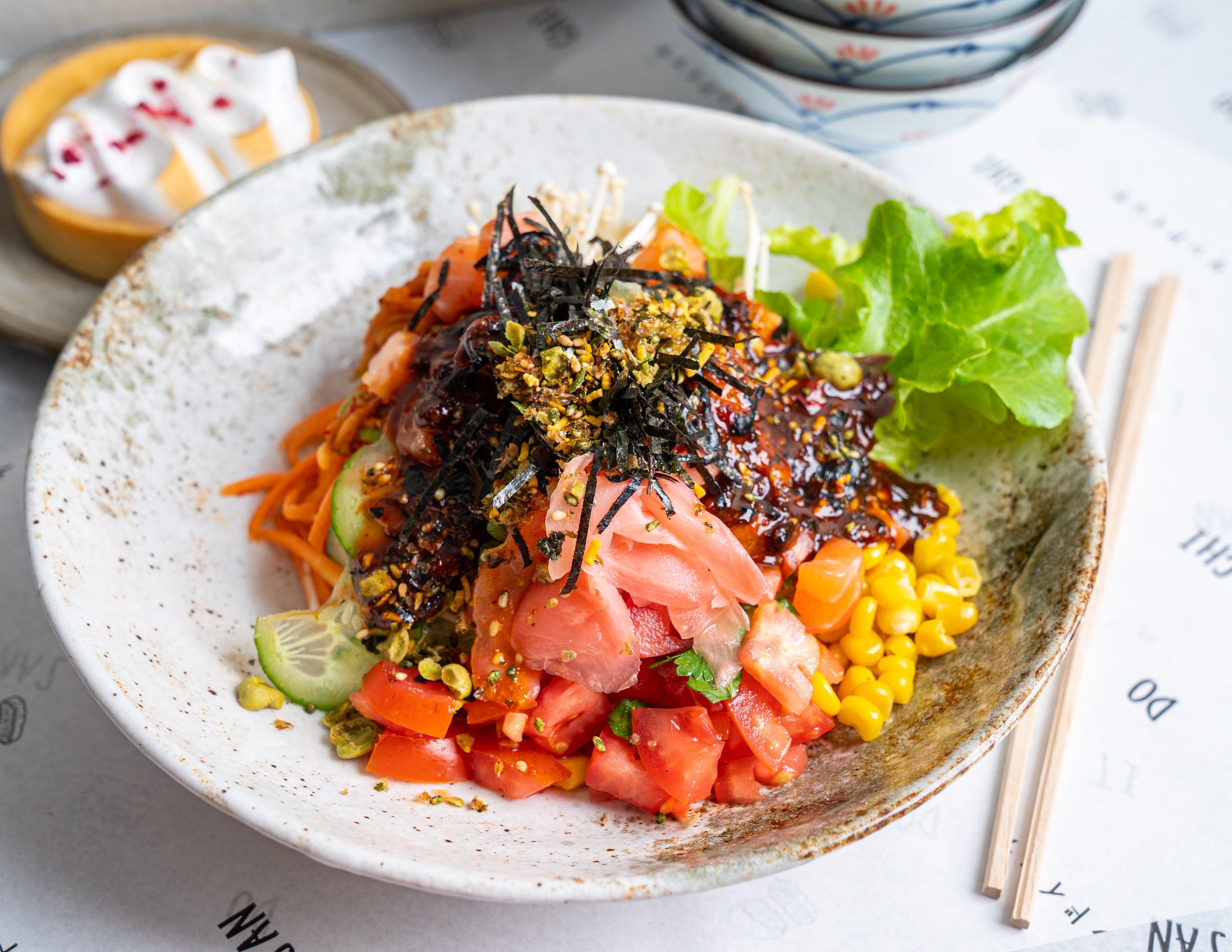 Sashimi Salmon Salad Bowl