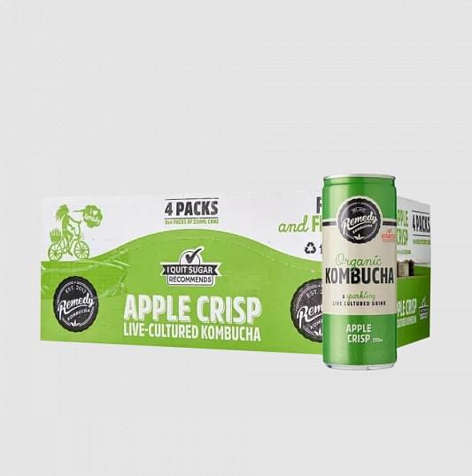 Remedy Kombucha Apple Crisp 24 x 250ml Cans