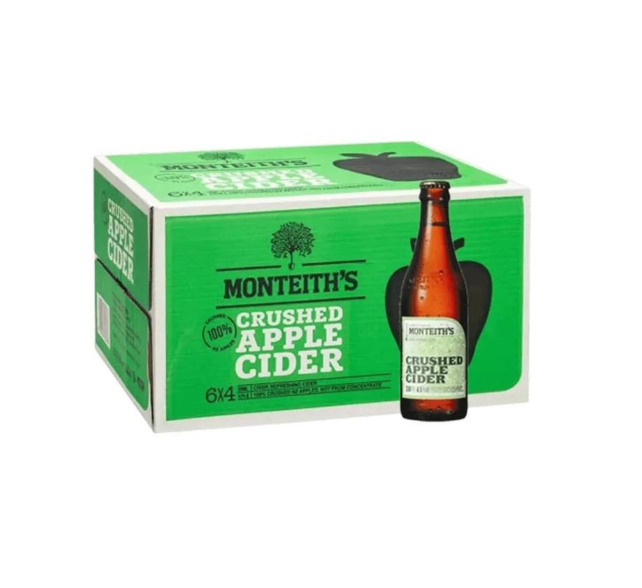 Monteith's Crushed Apple Cider 24 x 330ml