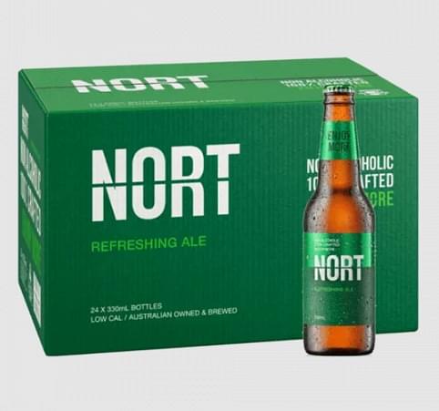 NORT Refreshing Ale Non Alcoholic ( 0.0% alc ) 24 x 330ml Stubbies
