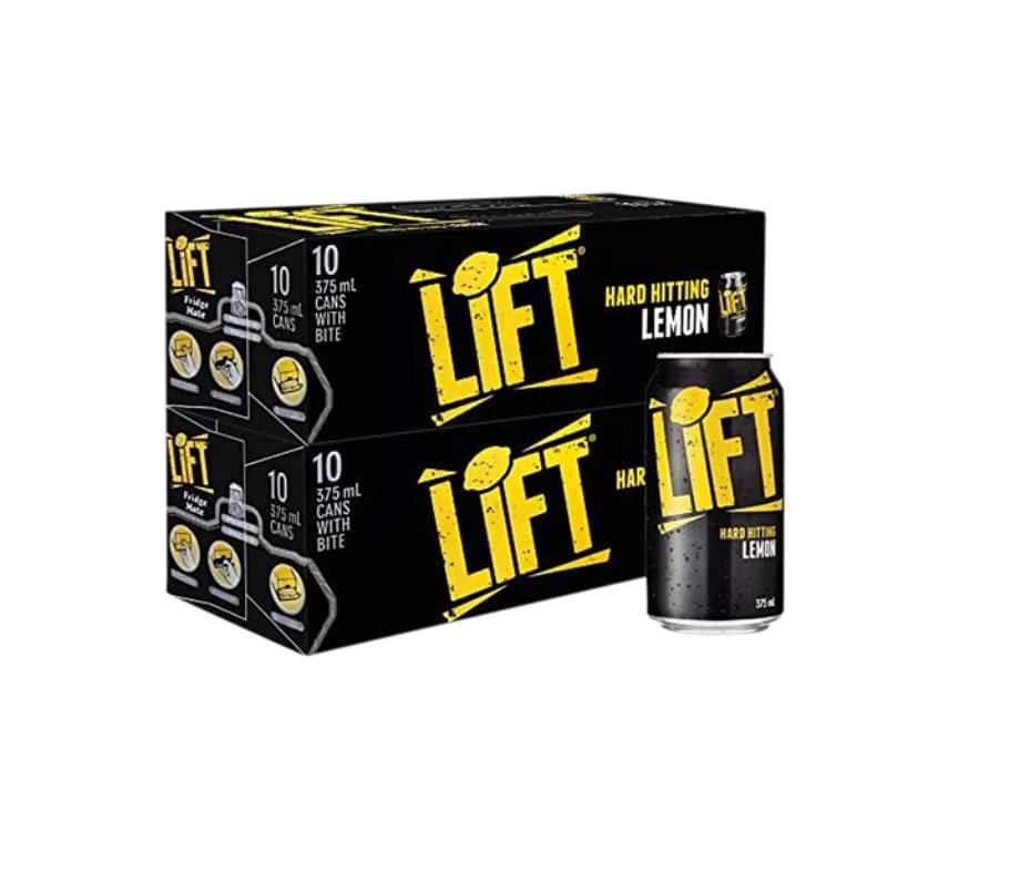 Lift Hard Hitting Lemon 24 x 375ml Cans