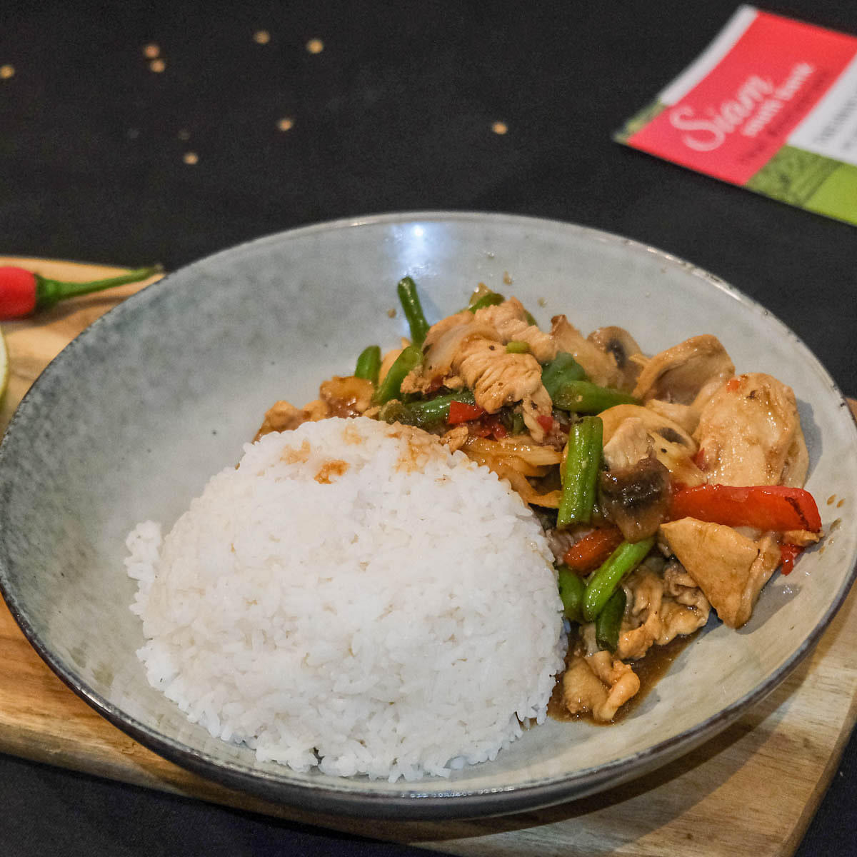Kra Praow with Rice