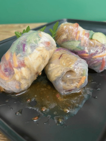 Chicken, Rice Paper Rolls, Chili Lime Dip