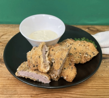 Beef Fillet Schnitzel, Horseradish Cream