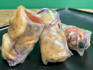 Prawn, Citrus, Rice Paper Roll, Chili Lime Dip
