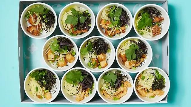 Mini Rice Noodle Salad Cup Platter