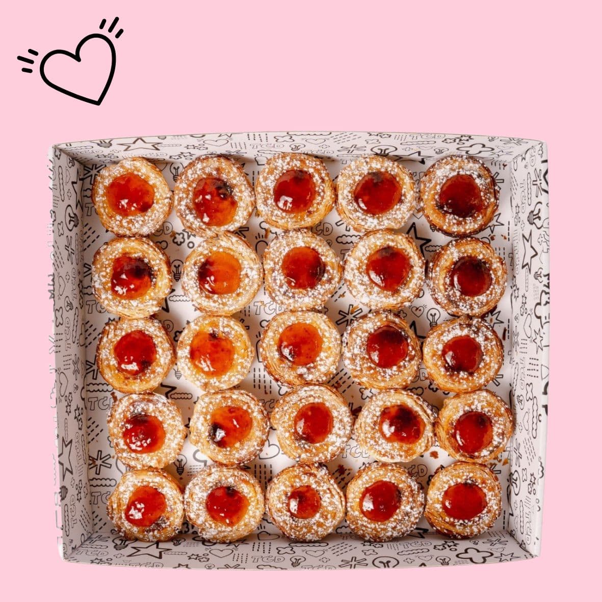 Custard Tart with Lavender & Berry Jam Box