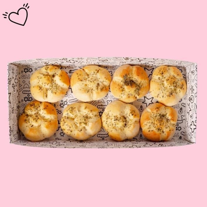 Freshly Baked Michetta Rolls with Sea Salt & Dried Oregano