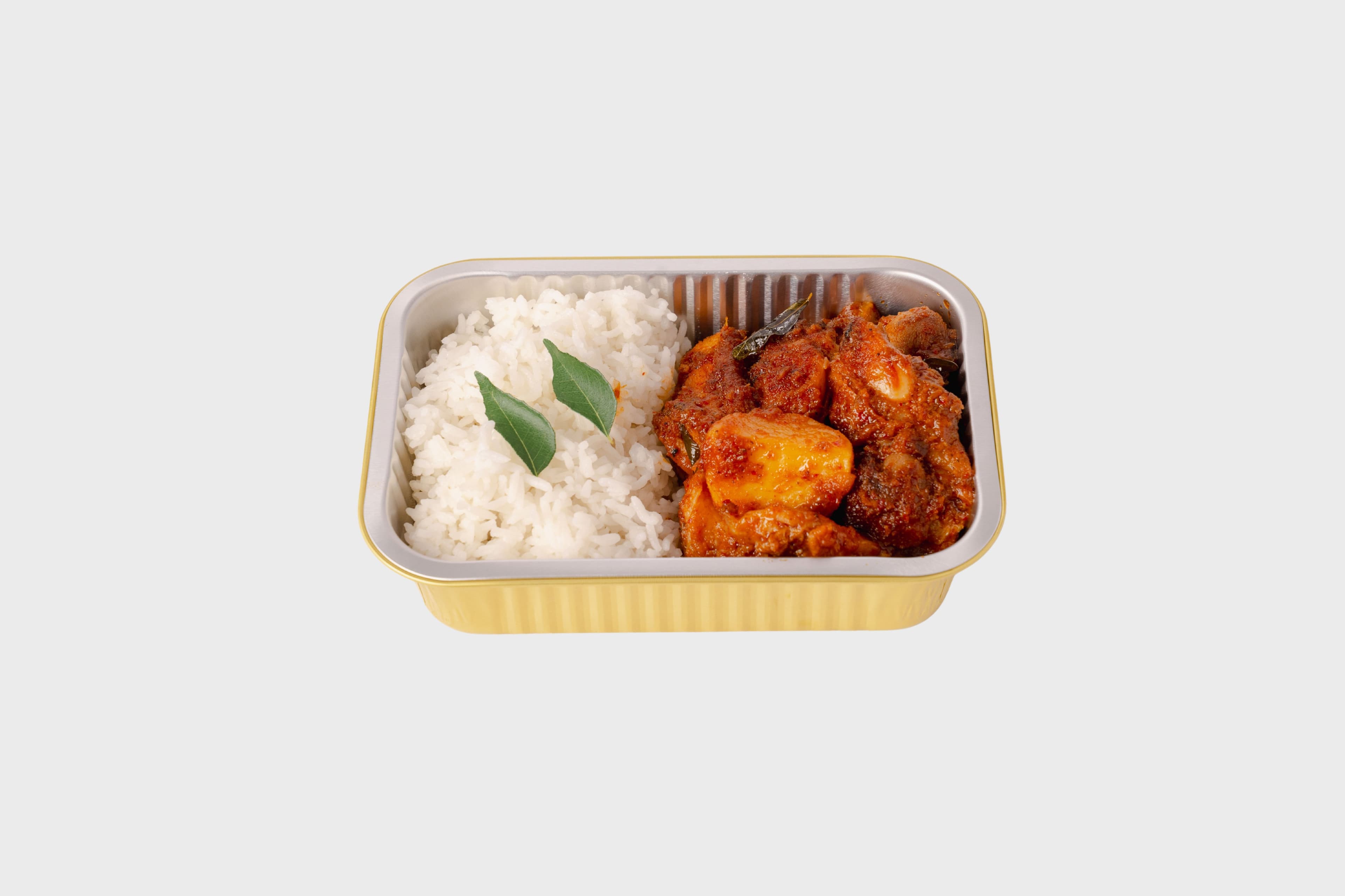 Indonesian Minang Rendang with Coconut Milk & Lemongrass & Rice
