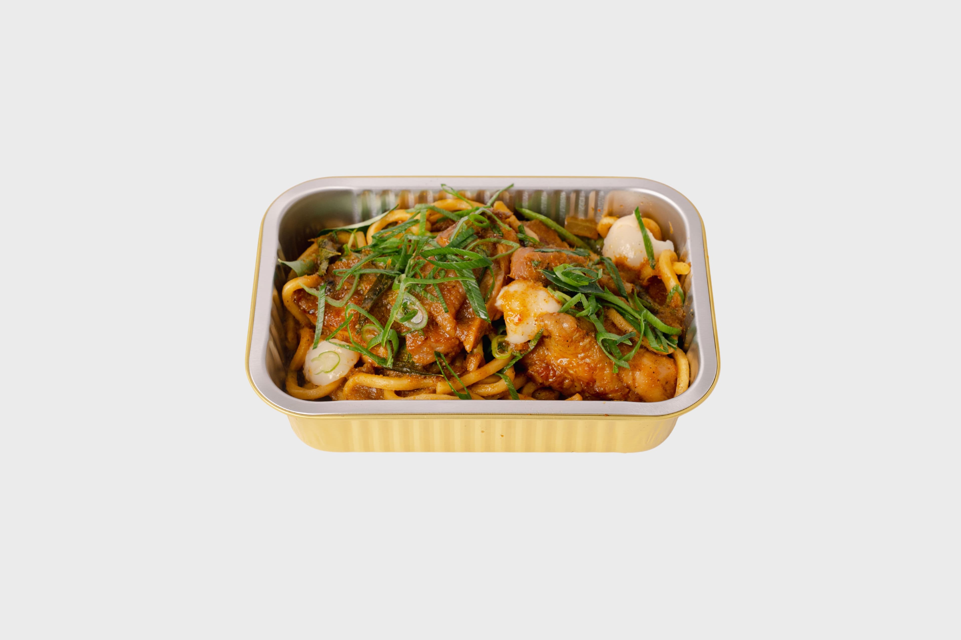 Northern Thai 'Khao Soi' with Thick Egg Noodle, Lychee & Spring Onions