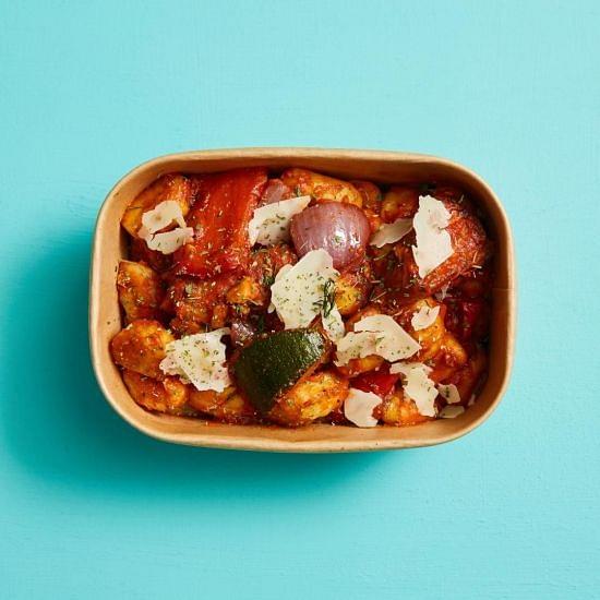 Potato Gnocchi with Tomato Sugo, Olives & Fresh Oregano