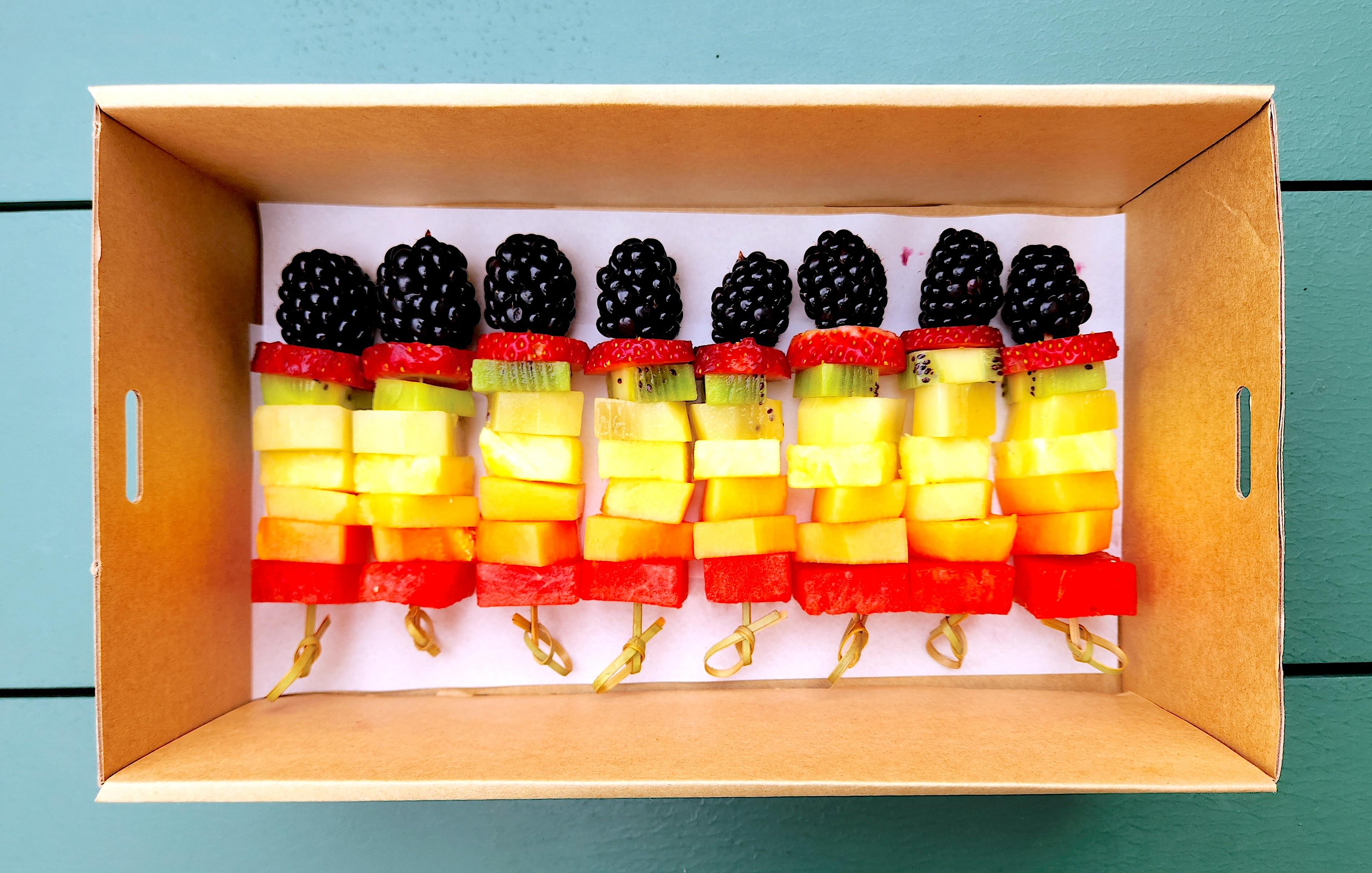 Pride - Rainbow Fruit Kebabs