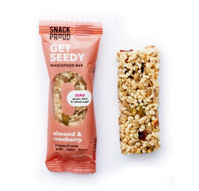 Snack Proud, Cranberry, Get Seedy Bar