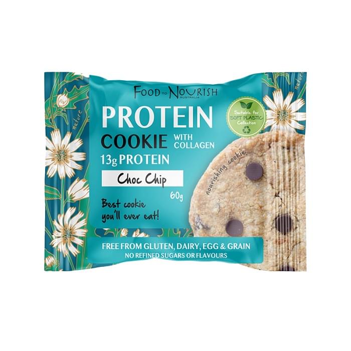 Food to Nourish, Protein Cookie Choc Chip, 60g