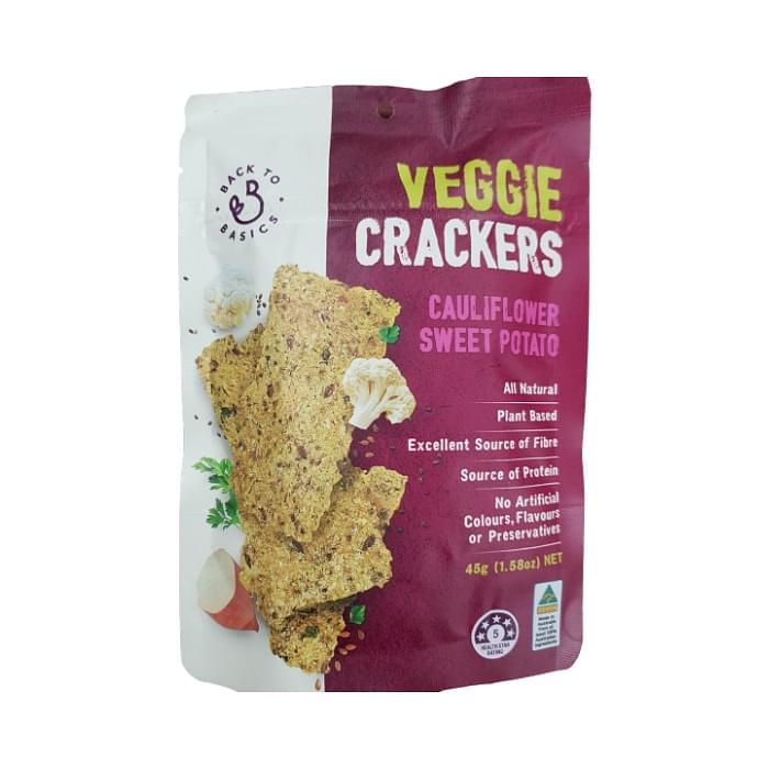Veggie Crackers, Cauliflower Sweet Potato, 45g