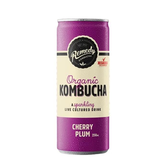 Remedy, Organic Kombucha, Cherry Plum