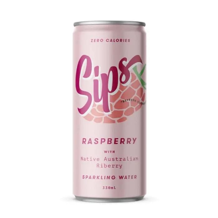 Sips, Sparkling Water,Raspberry
