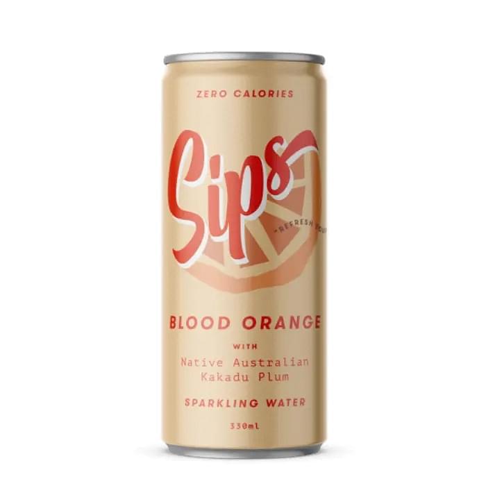 Sips, Sparkling Water, Blood Orange, 330ml