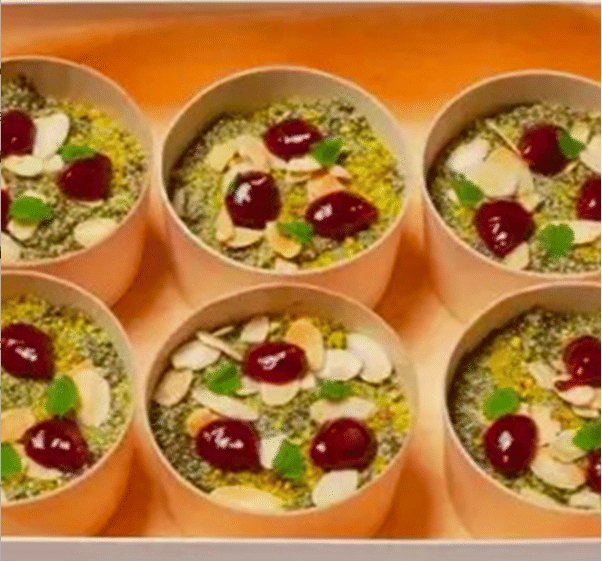 Blackberry & Matcha Chia Cups