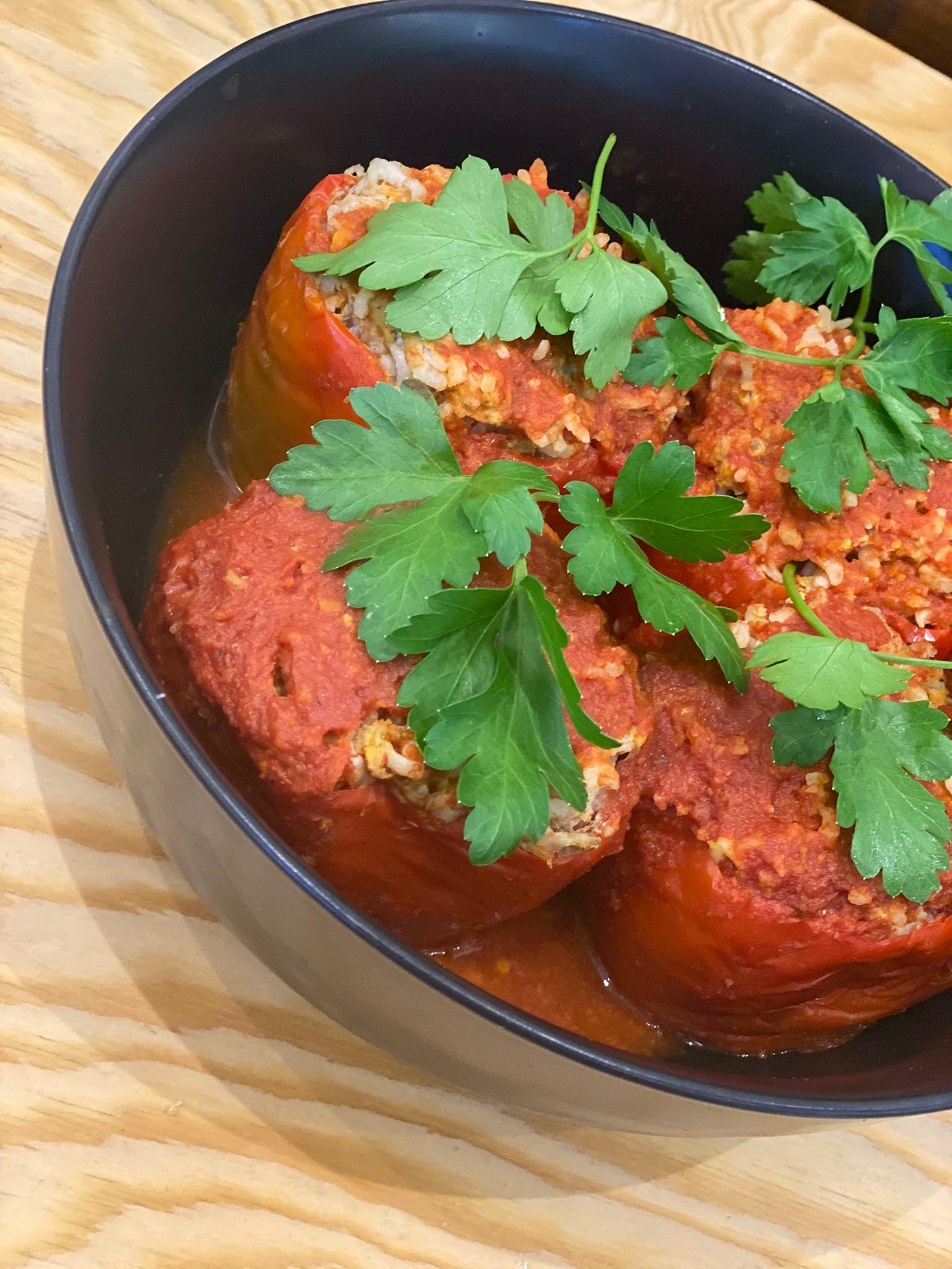 Vege Stuffed Capsicum 