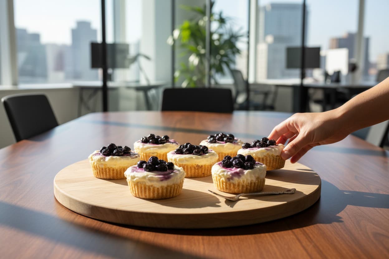 Cocktail Blueberry Cheesecakes