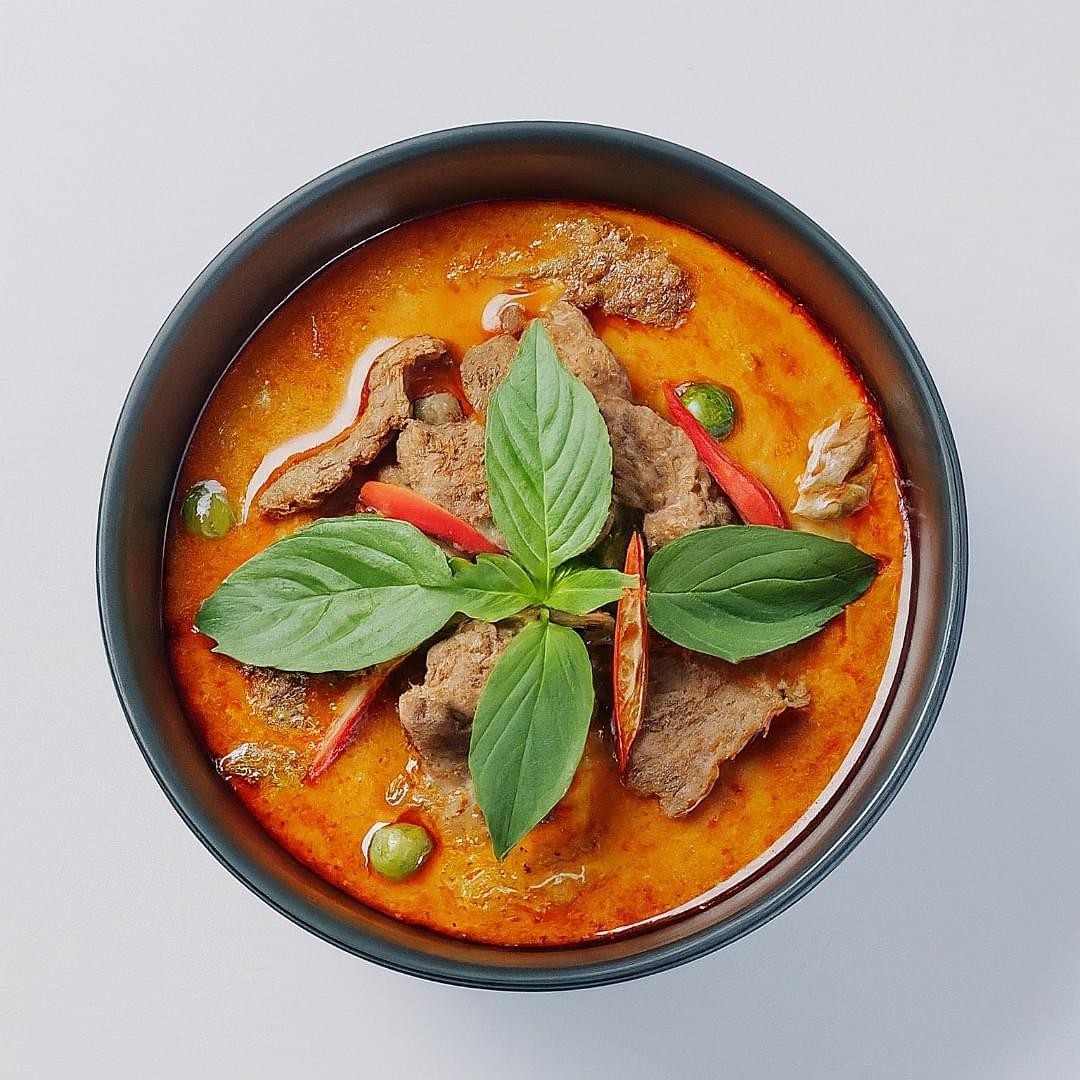 Thai Beef Red Curry with Steamed Rice