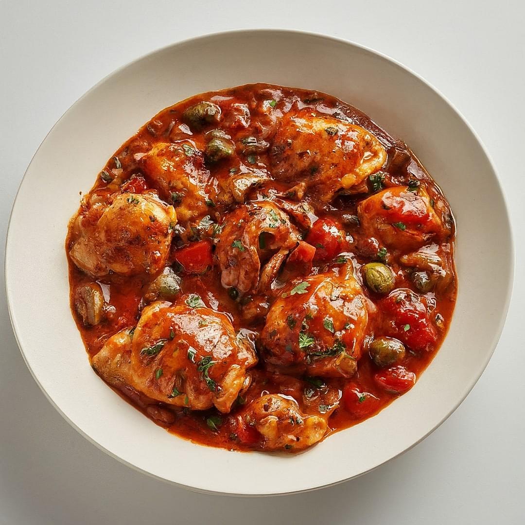 Chicken Cacciatore with Steamed Rice