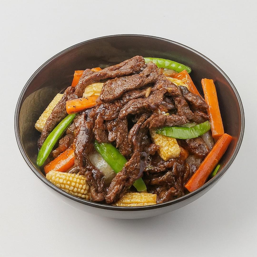 Beef Stir Fry with Steamed Rice
