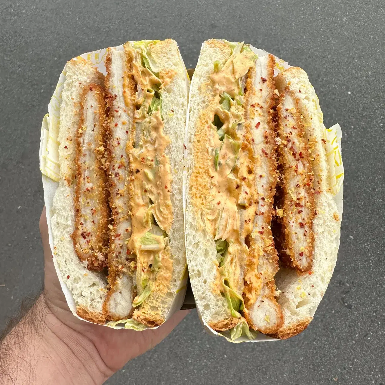 Spicy Schnitty Sandwich