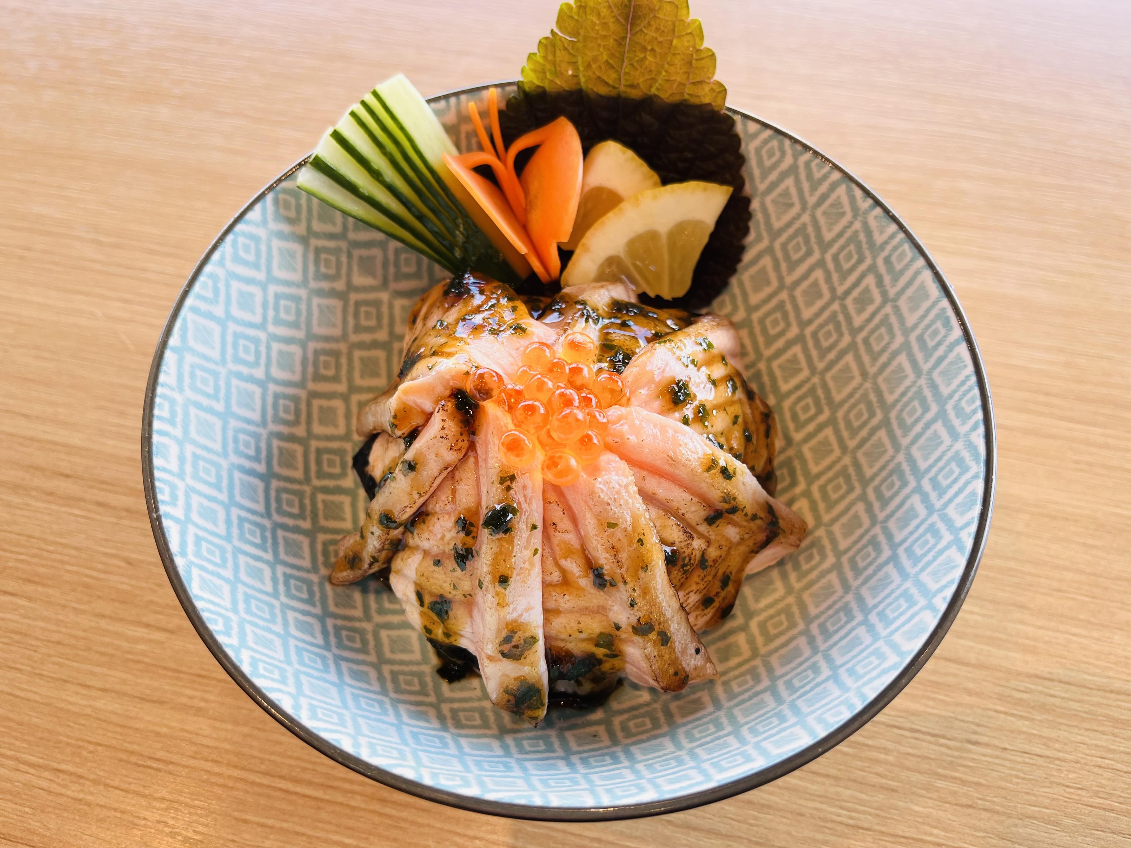 Seared Salmon Sushi Bowl with Ume Shiso Sauce
