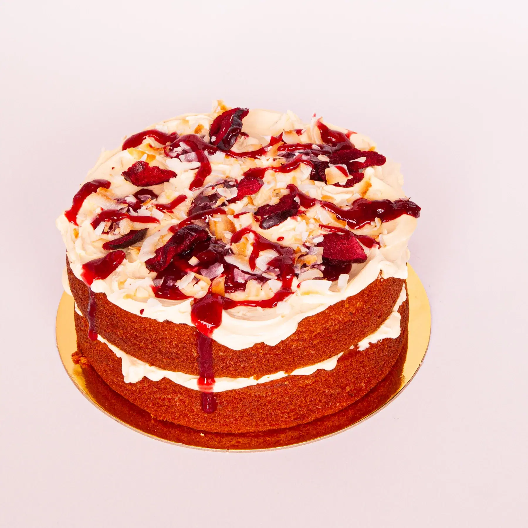 Cherry, Plum & Coconut Cake
