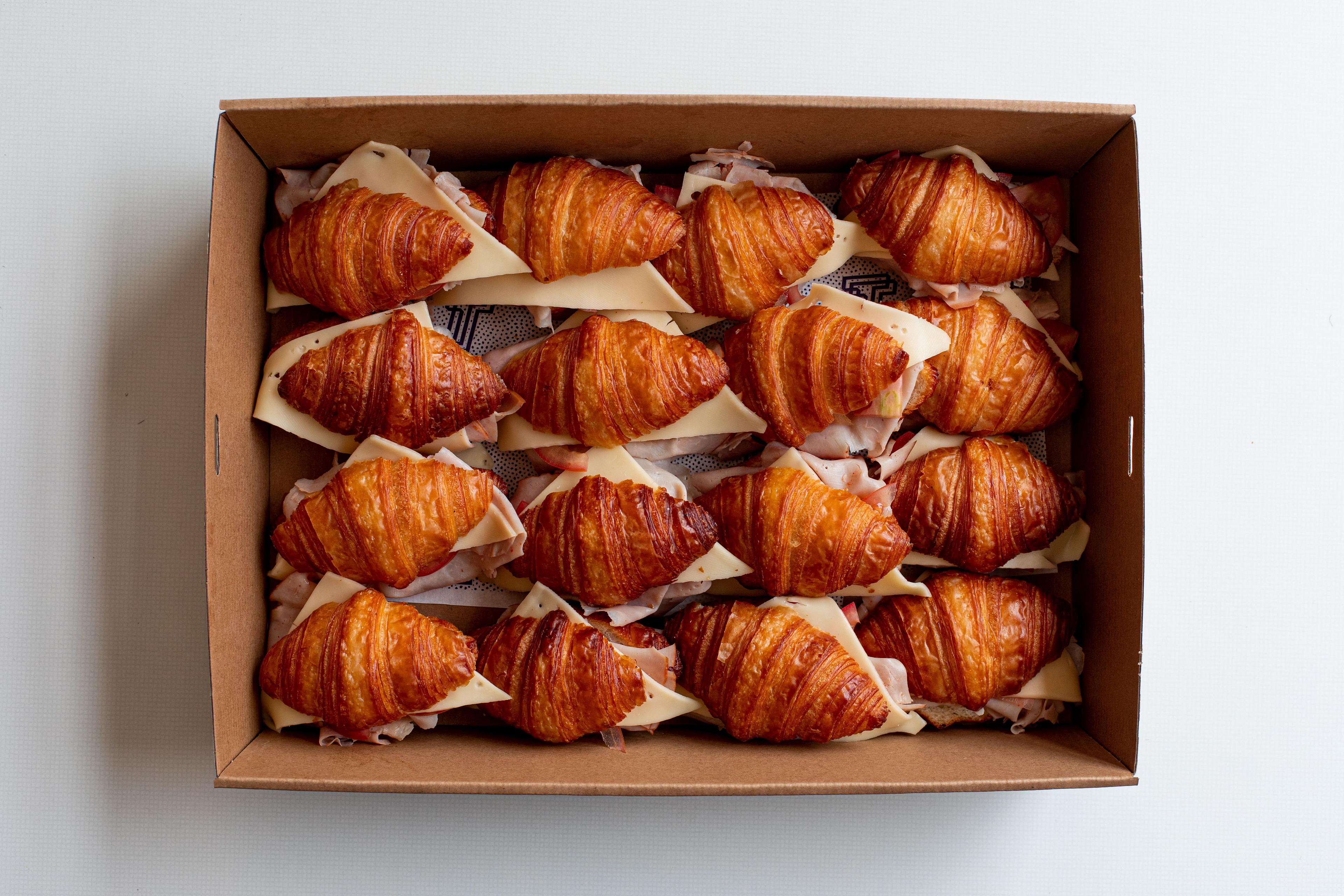 Mini Ham, Cheese, Tomato Croissants