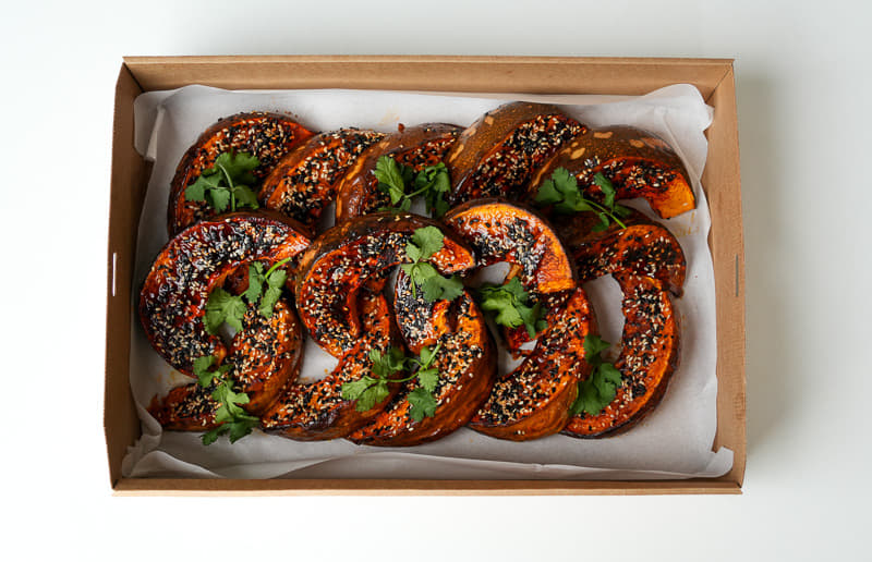Hot Honey & Sesame Glazed Roast Pumpkin