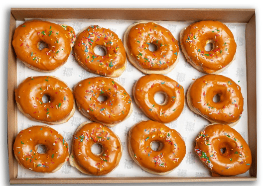 Caramel Glazed Ring Doughnuts Platter