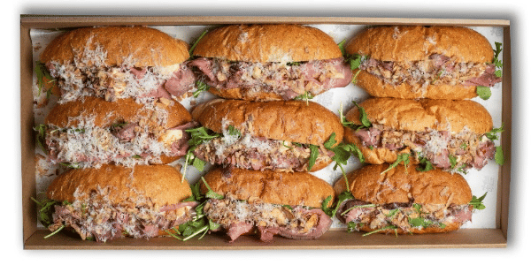 Rare Roast Beef Roll Platter