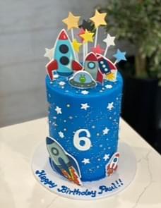 Space & Rocket Themed Cake
