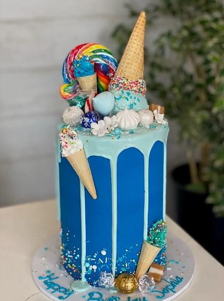 Ice Cream Cone Drip Cake