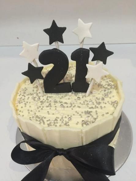 Celebration Cake with Stars & Number