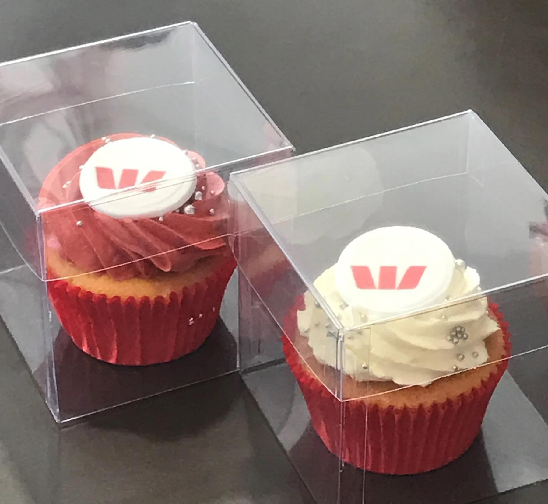 Individual Boxed Cupcakes with Logos
