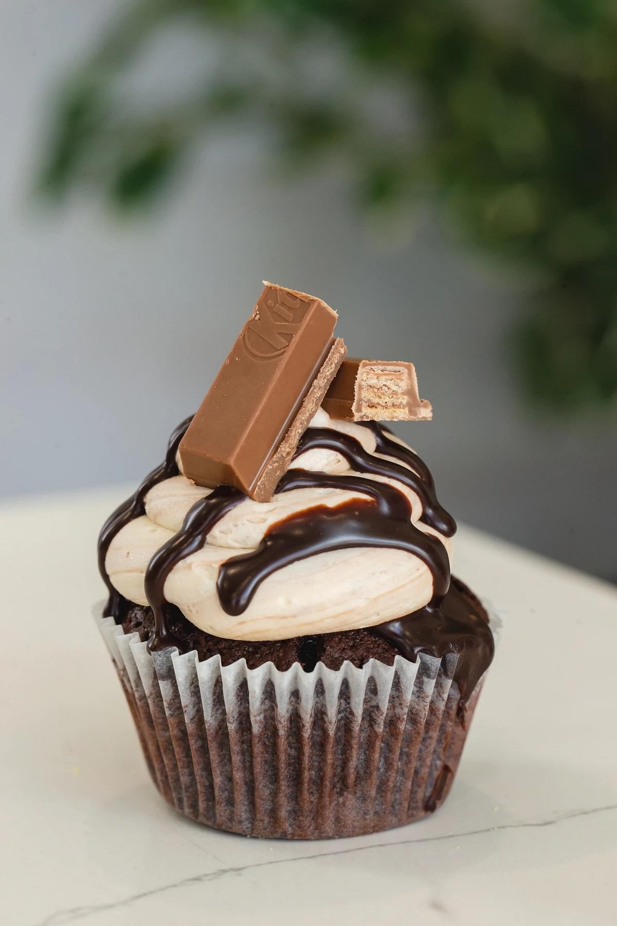 Nutella and KitKat Cupcakes