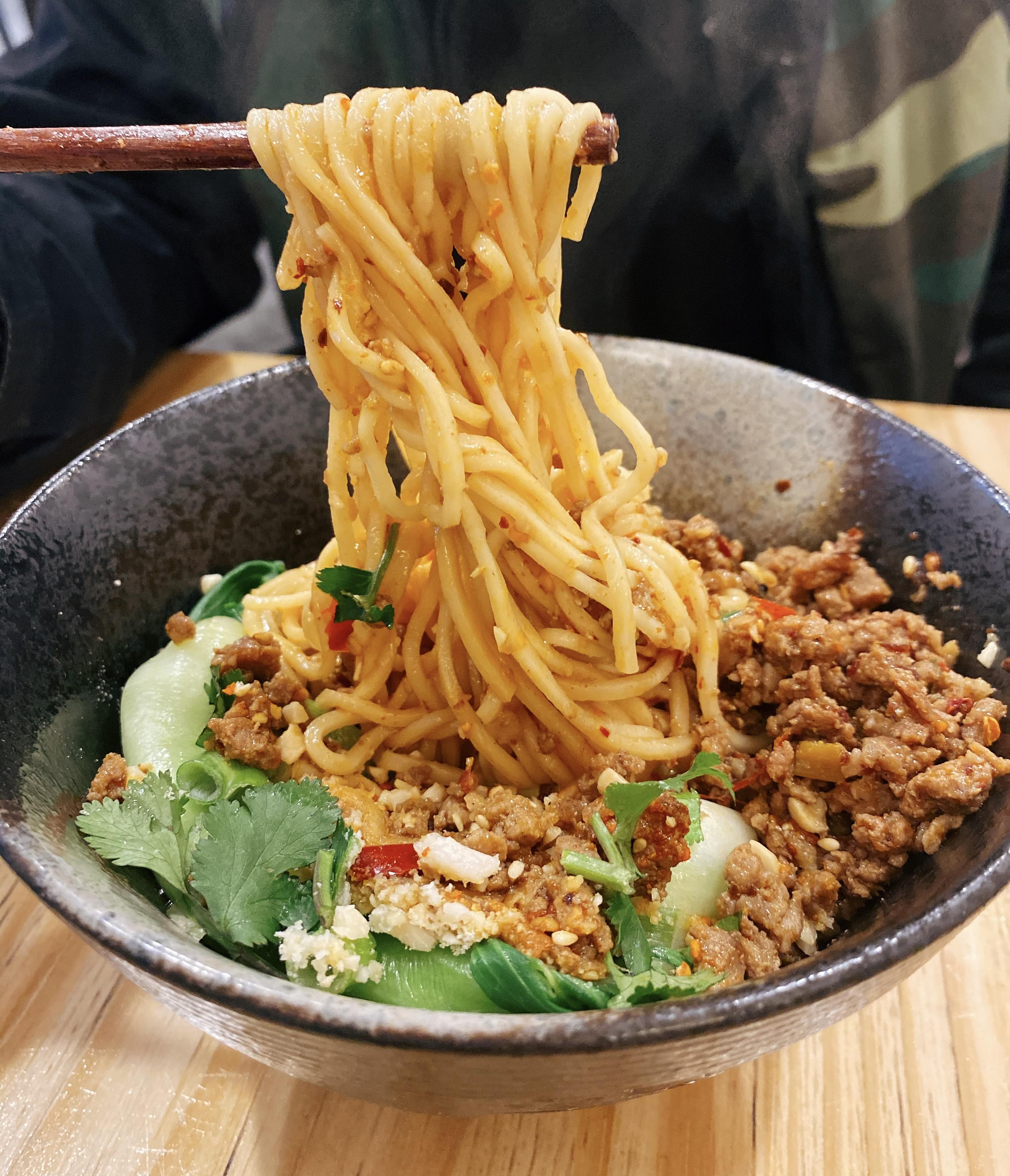 Spicy Pork Dan Dan Fried Noodles