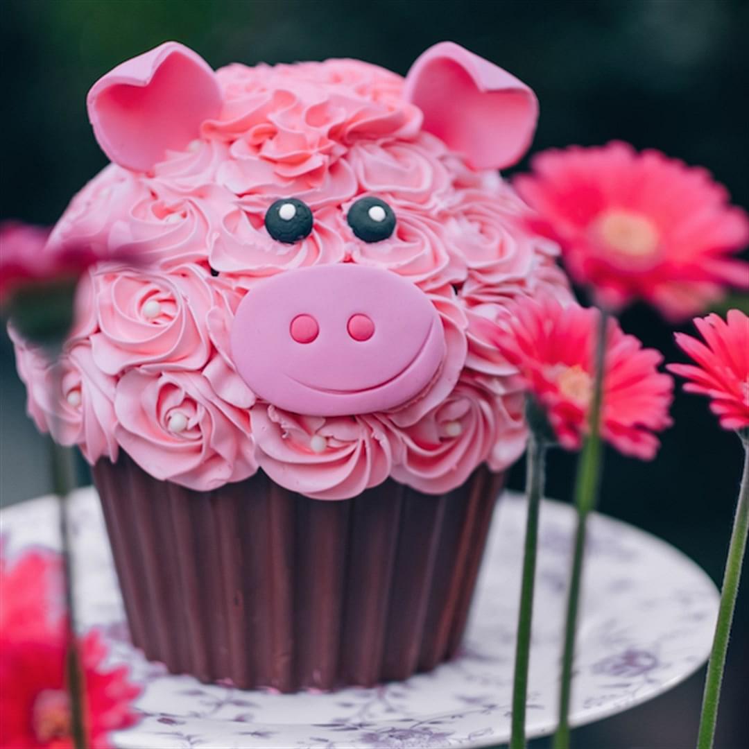 Giant Piggy Cupcake