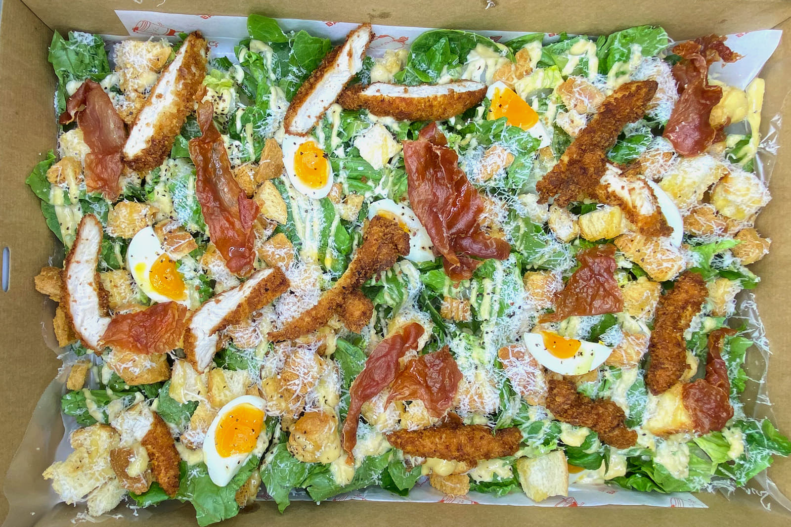 Crumbed Chicken Caesar Salad